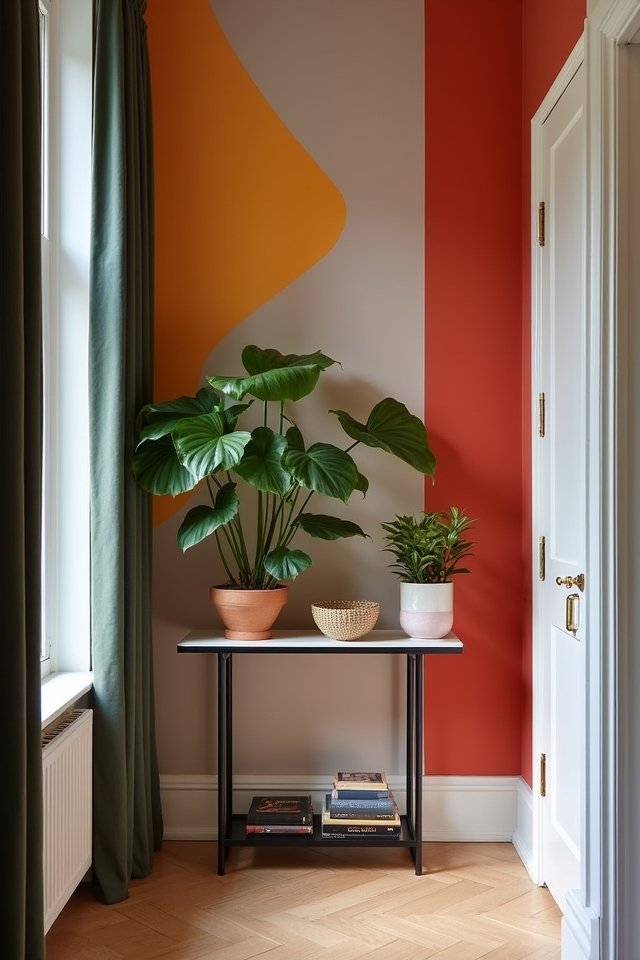 bold wallpaper enhances spaces