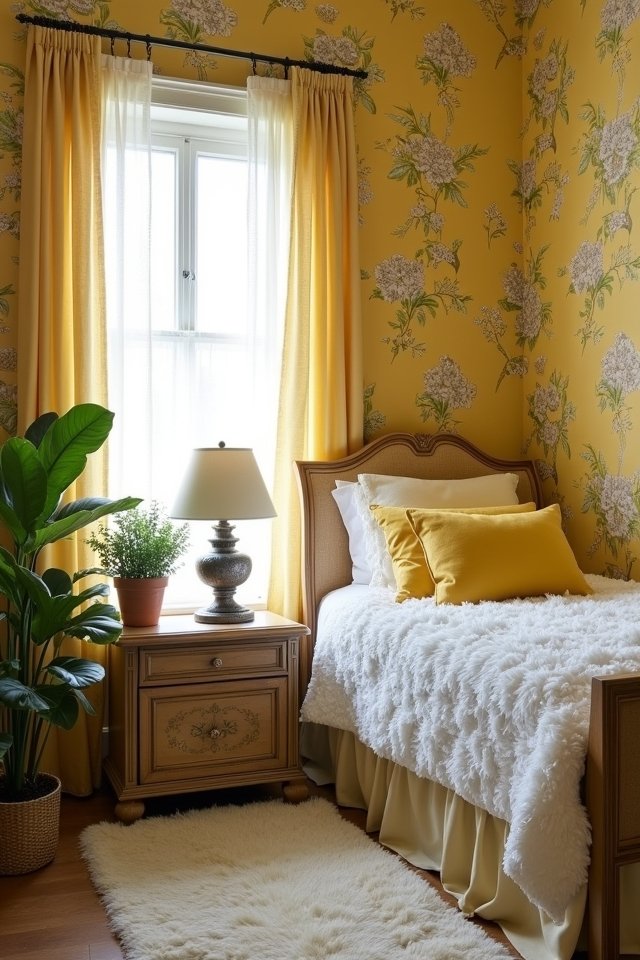 bold yellow wallpaper patterns