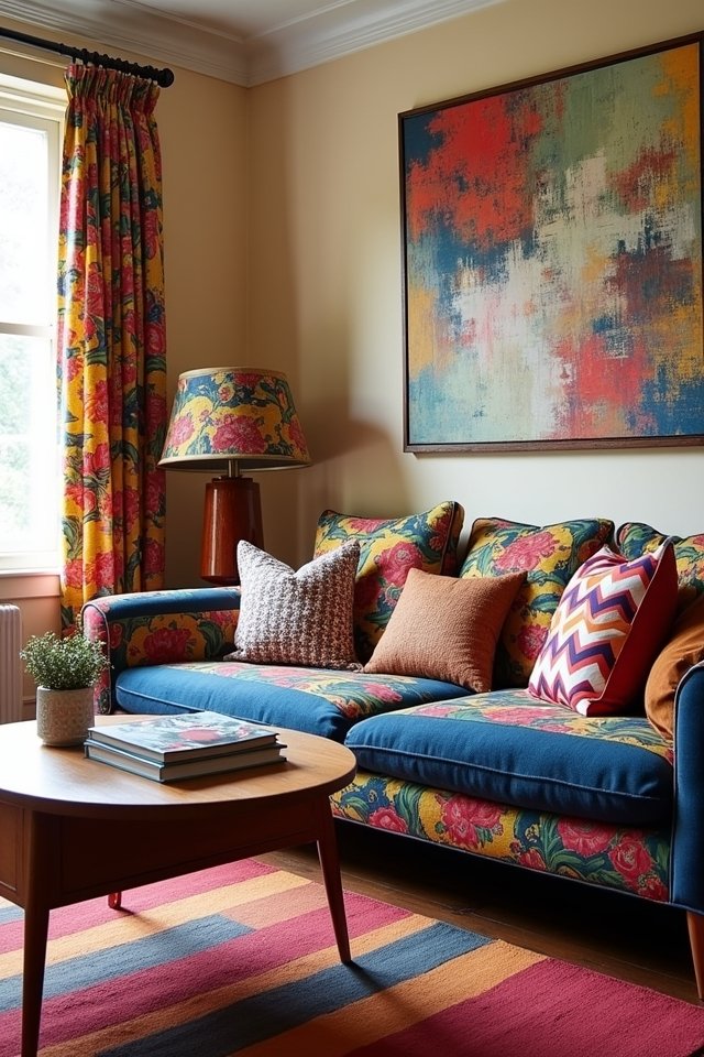 boldly clashing patterns unite