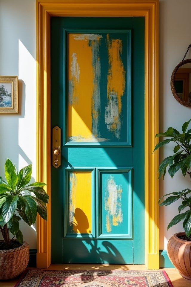 boldly colored statement doors