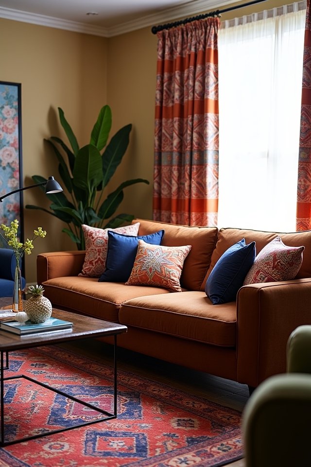 boldly mix vibrant patterns