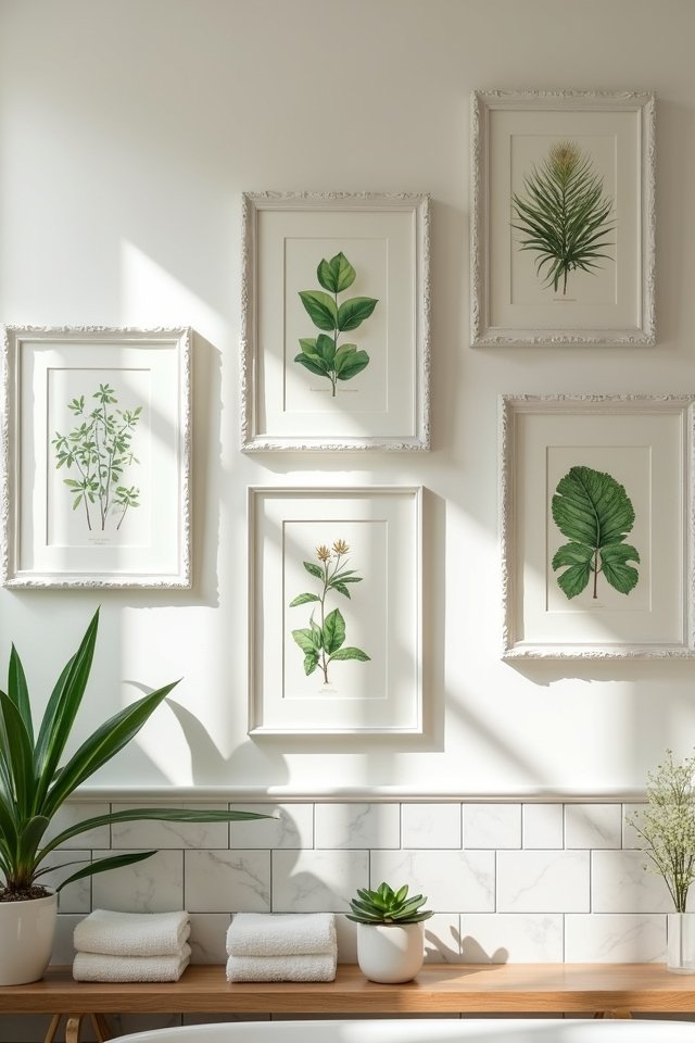 botanical art for bathrooms