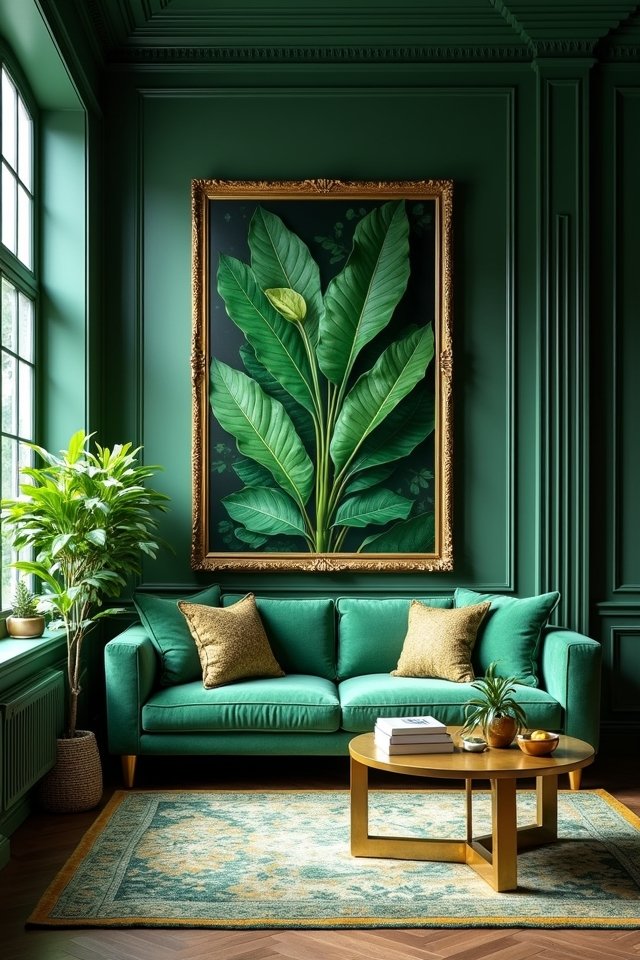 botanical art in gold