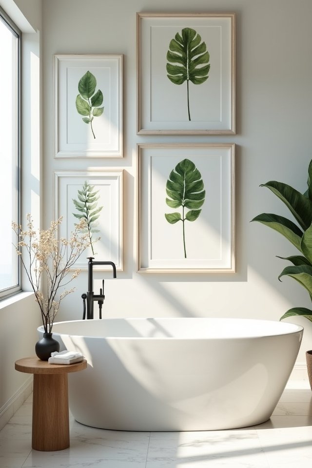 botanical bathroom wall decor