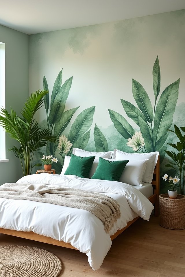 botanical wallpaper bedroom oasis