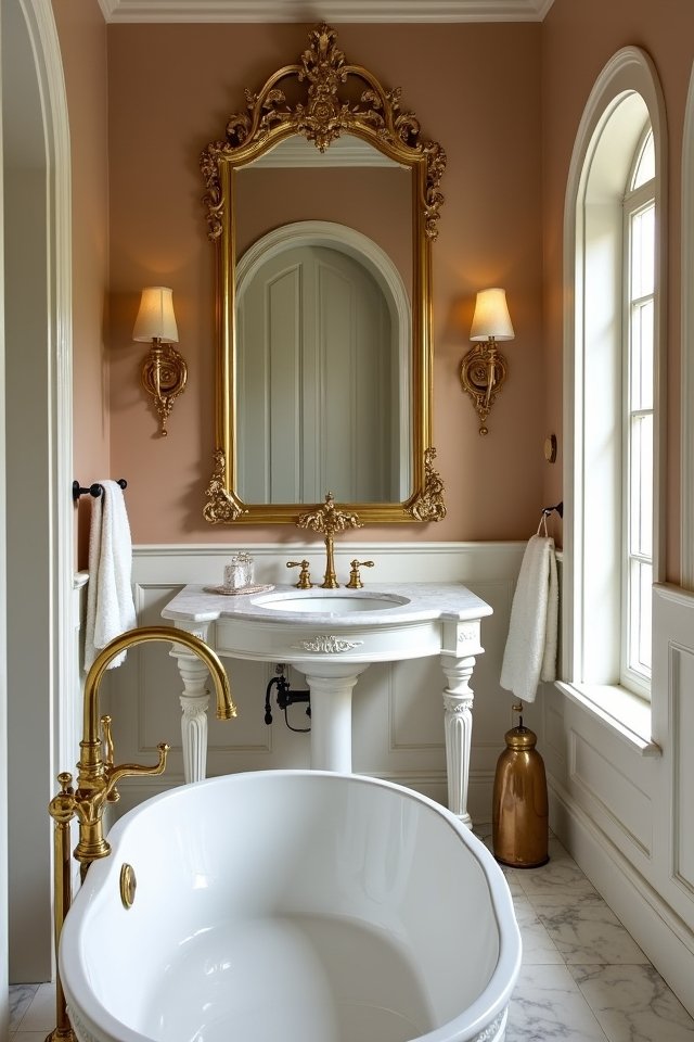 brass accessories elevate bathrooms