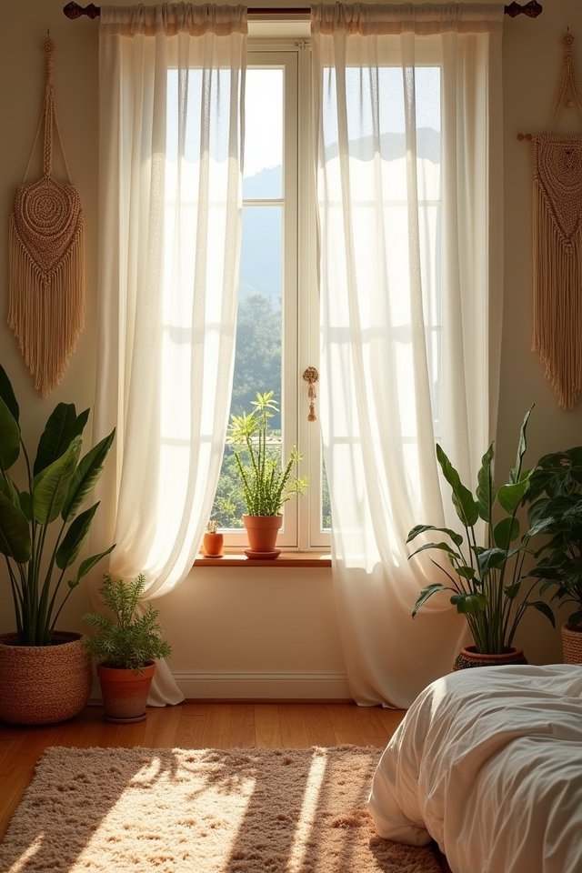 breezy pastel sheer curtains