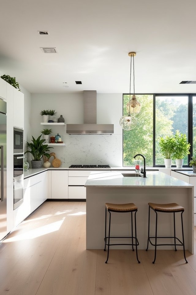 bright airy open kitchen