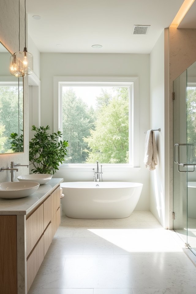 bright airy serene bathroom