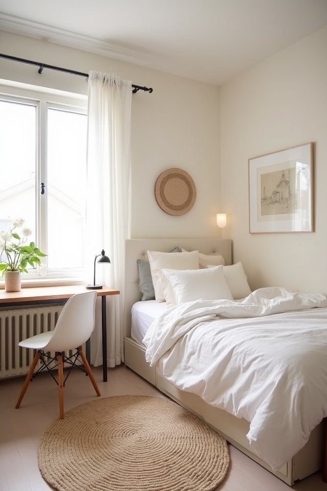 bright and airy bedroom design