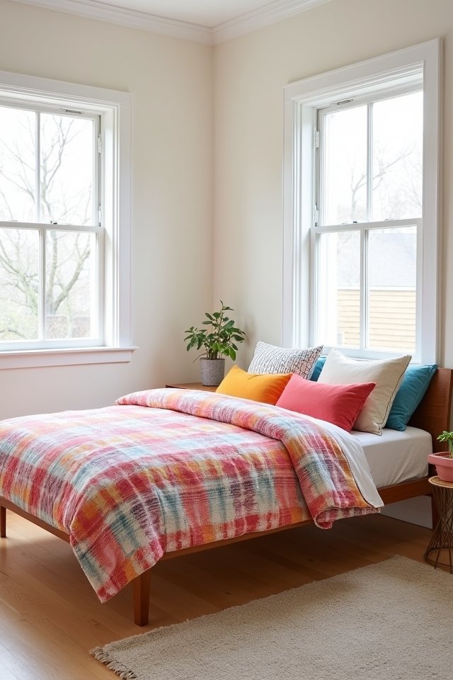bright bedspread for impact