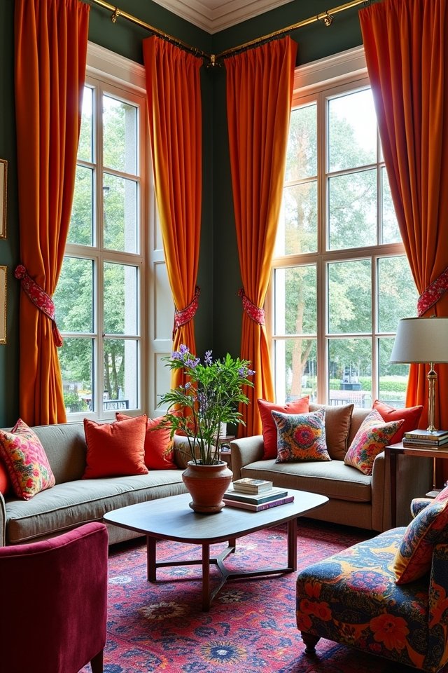 bright bold window treatments
