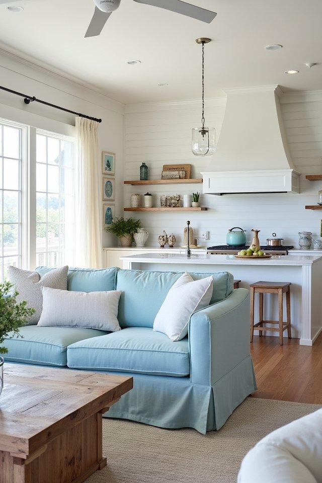 bright coastal living space