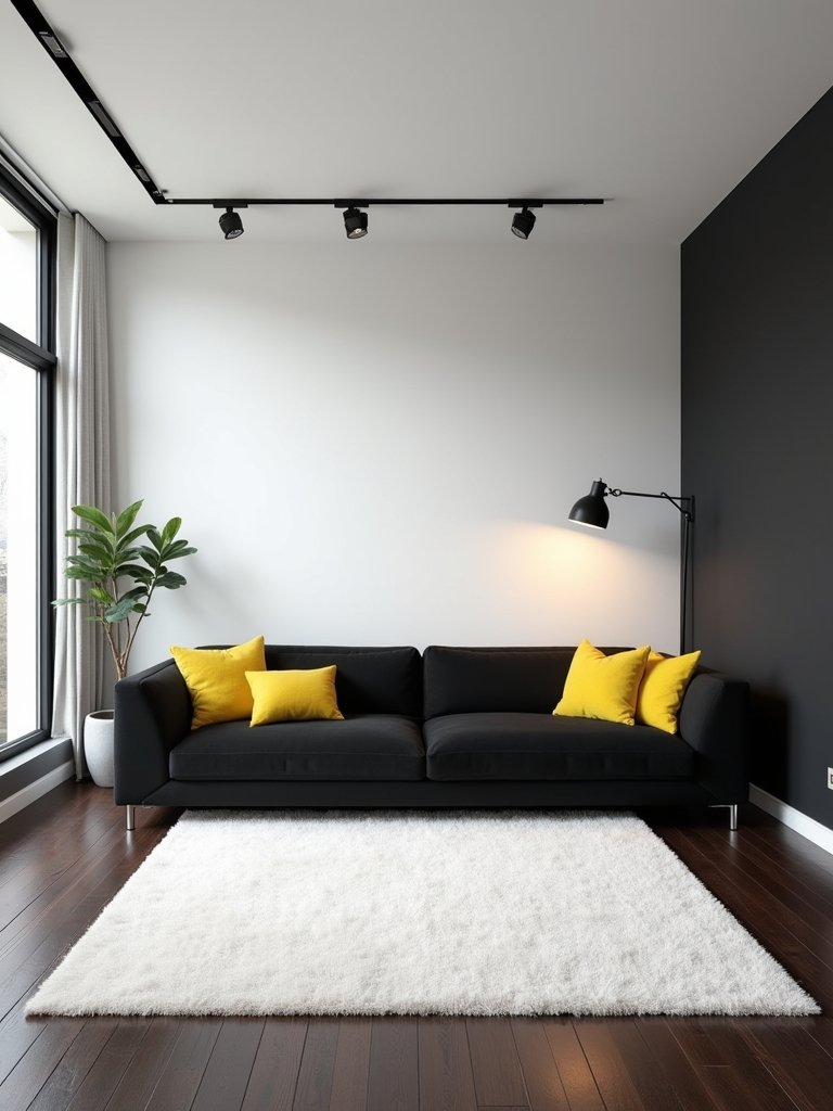bright colorful living room accents