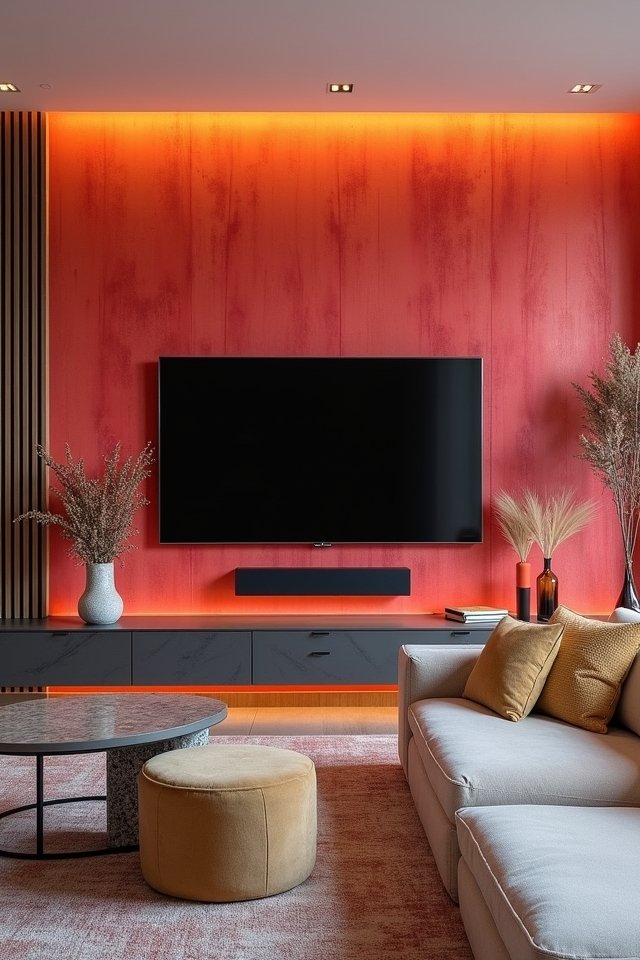 bright colors textured accents