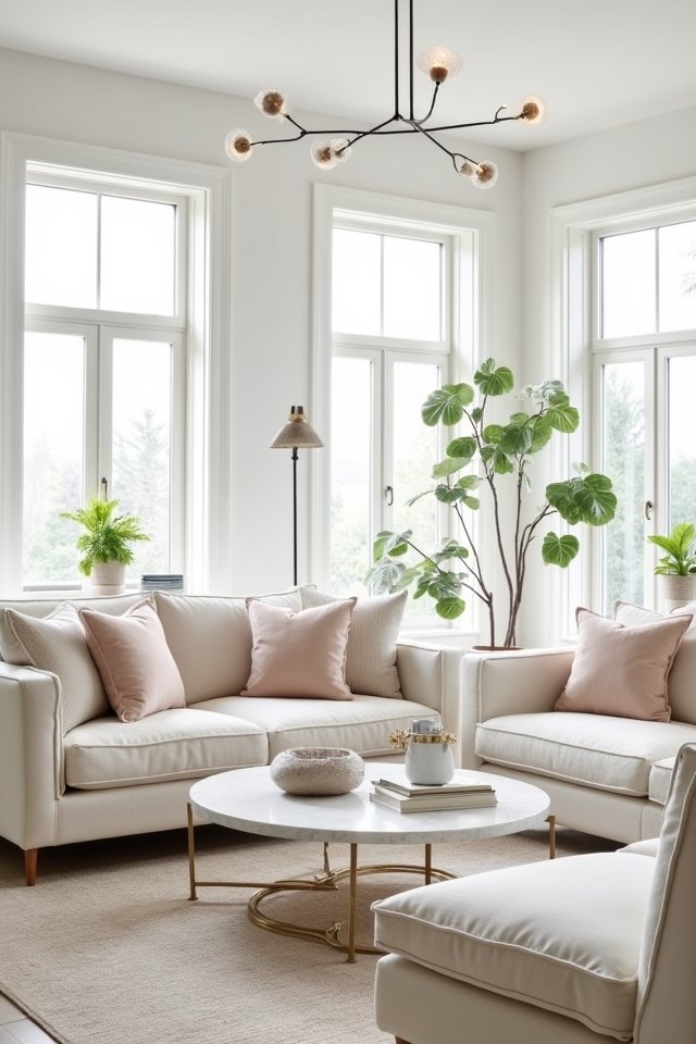bright inviting white walls