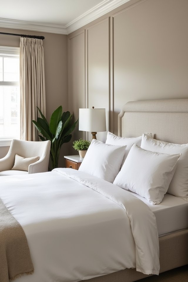 bright taupe bedroom sanctuary