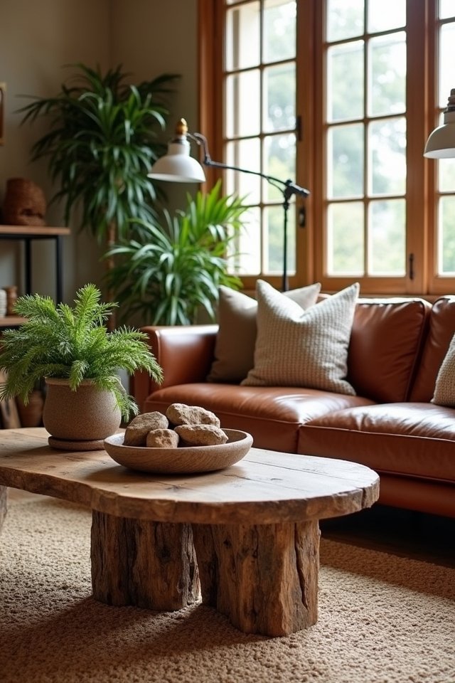 brown furniture earthy textures
