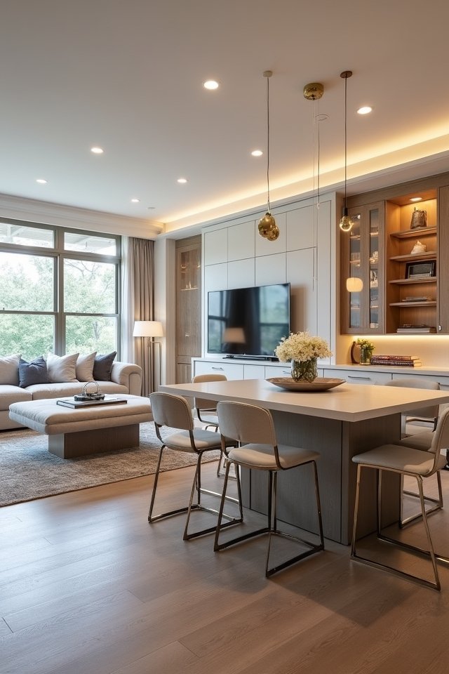 built in furniture enhances sophistication