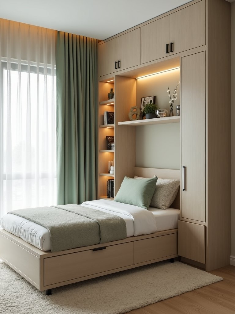built in furniture for efficiency