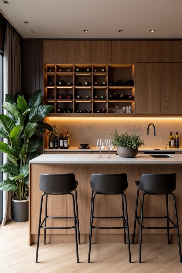 built in wine rack elegance