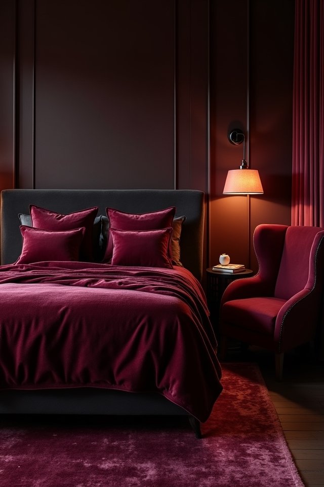 burgundy accents for luxury