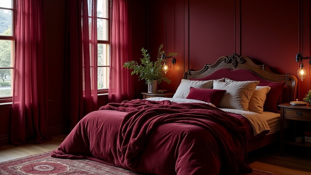burgundy bedroom decor inspiration