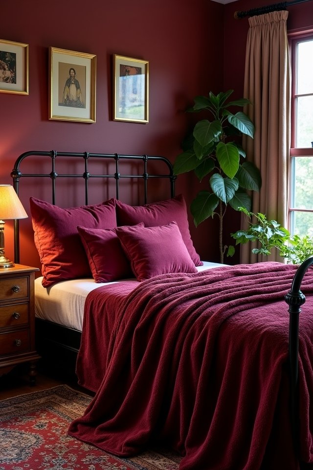 burgundy decor personal touches