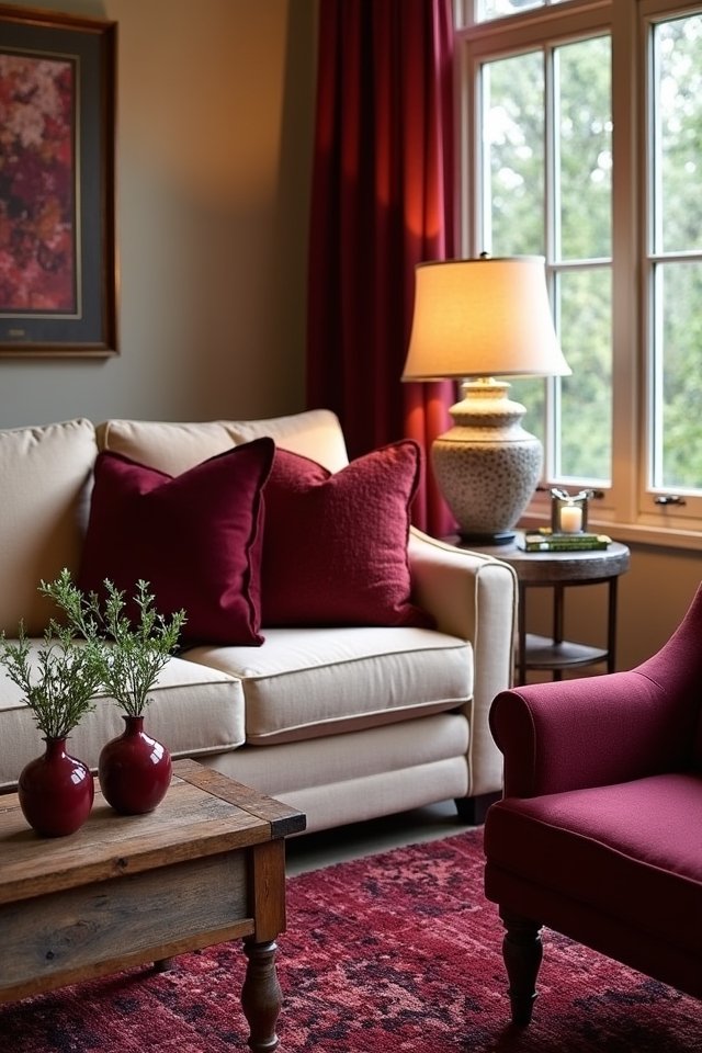 burgundy decor transforms spaces