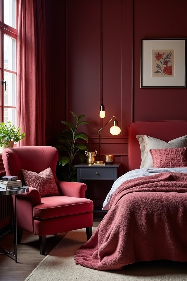 burgundy furniture for elegance