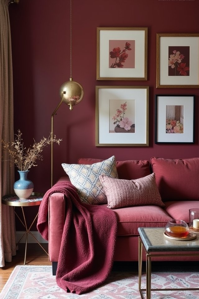 burgundy pattern mixing magic