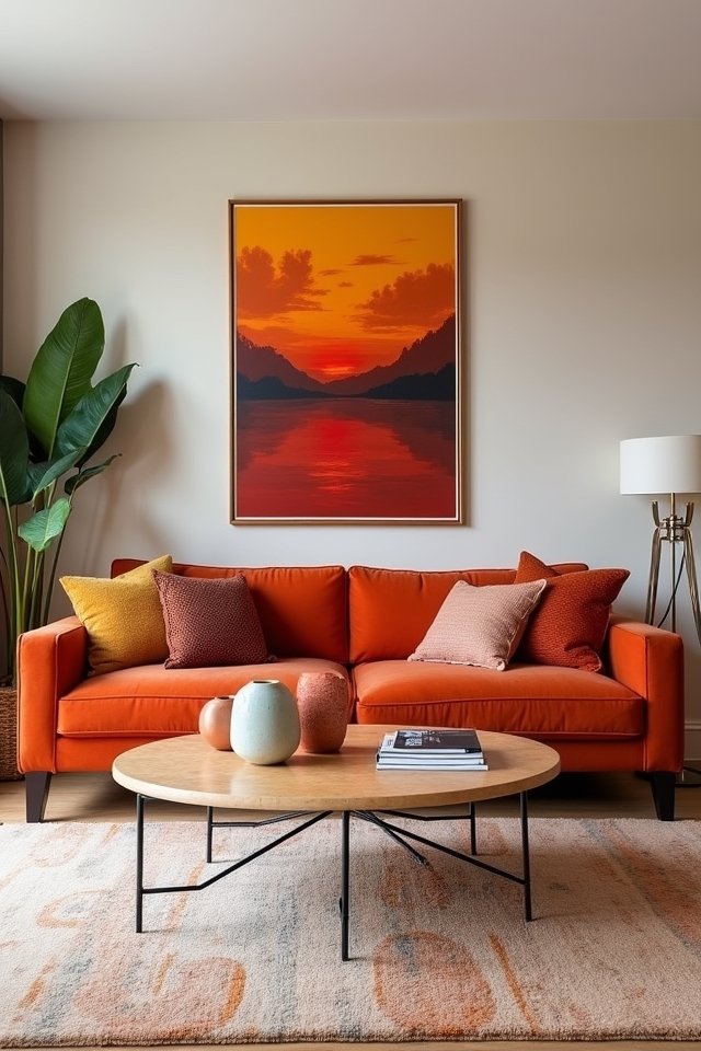 burnt orange artwork integration