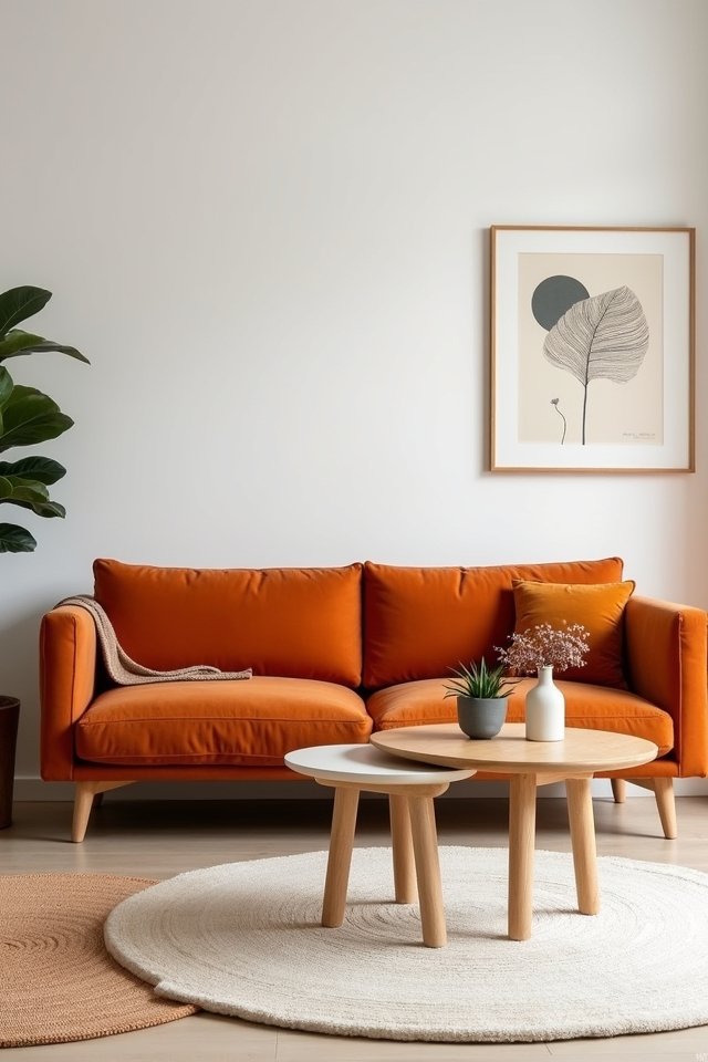 burnt orange minimalist charm