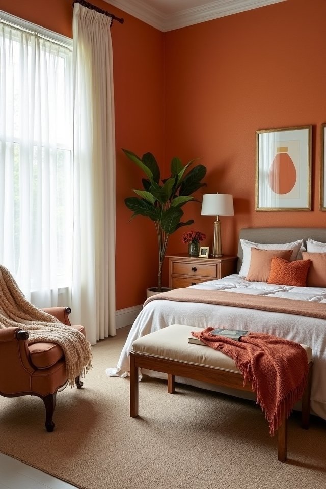 burnt orange wall decor ideas