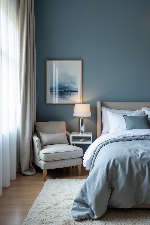 calm cool steel blue