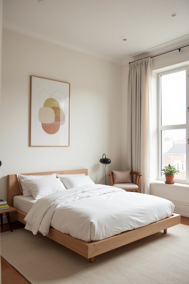 calm minimalist bedroom design