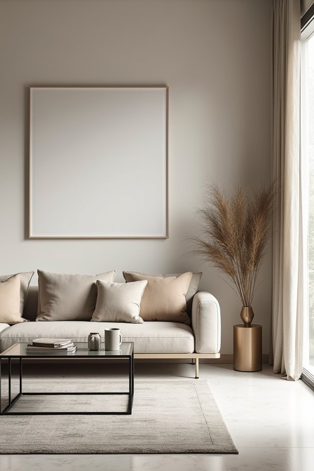 calm minimalist living space