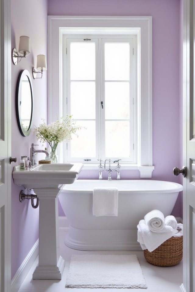 calming lavender bathroom retreat