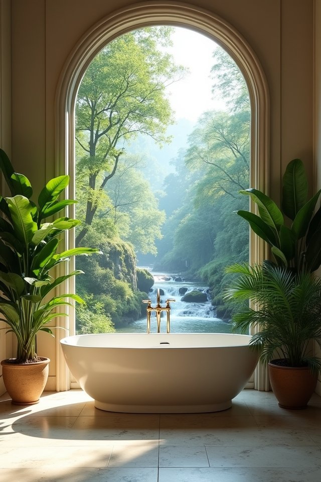 calming nature inspired bathroom decor