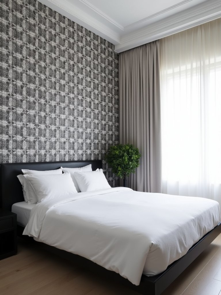 calming stylish monochrome retreat