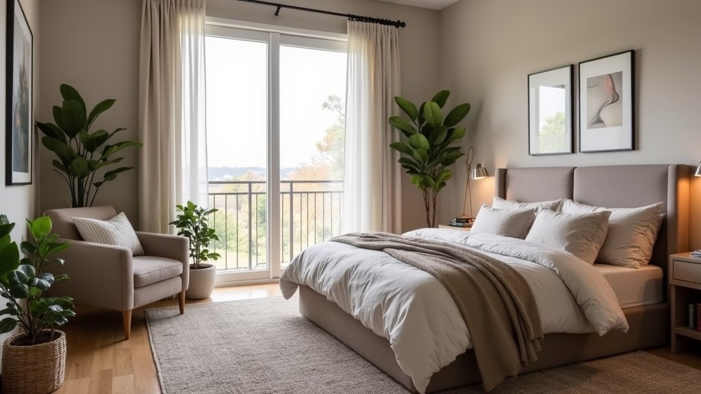 calming taupe bedroom inspiration