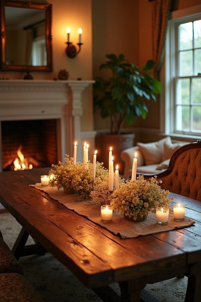 candlelight creates cozy ambiance