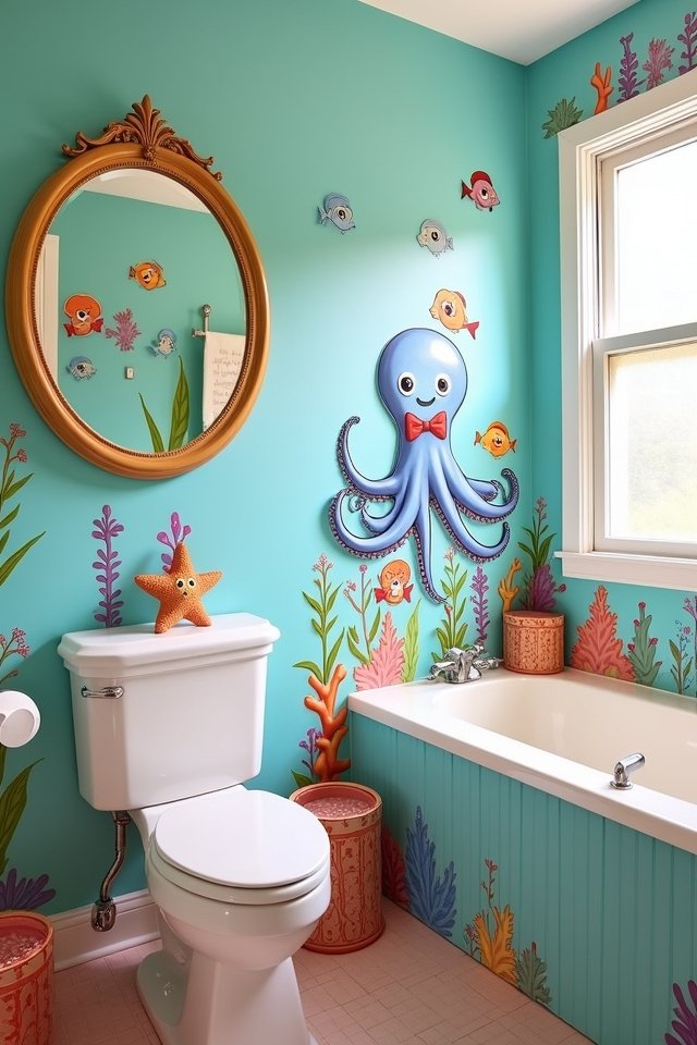 cartoonish sea creature prints