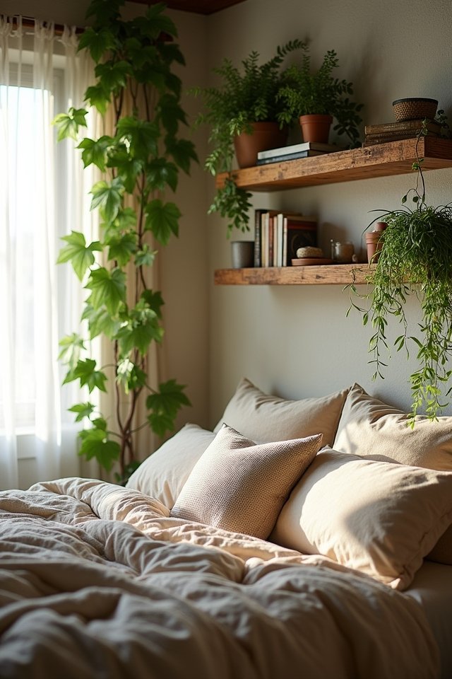 cascading vines create cozy