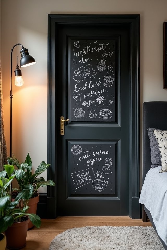 chalkboard door creative ideas
