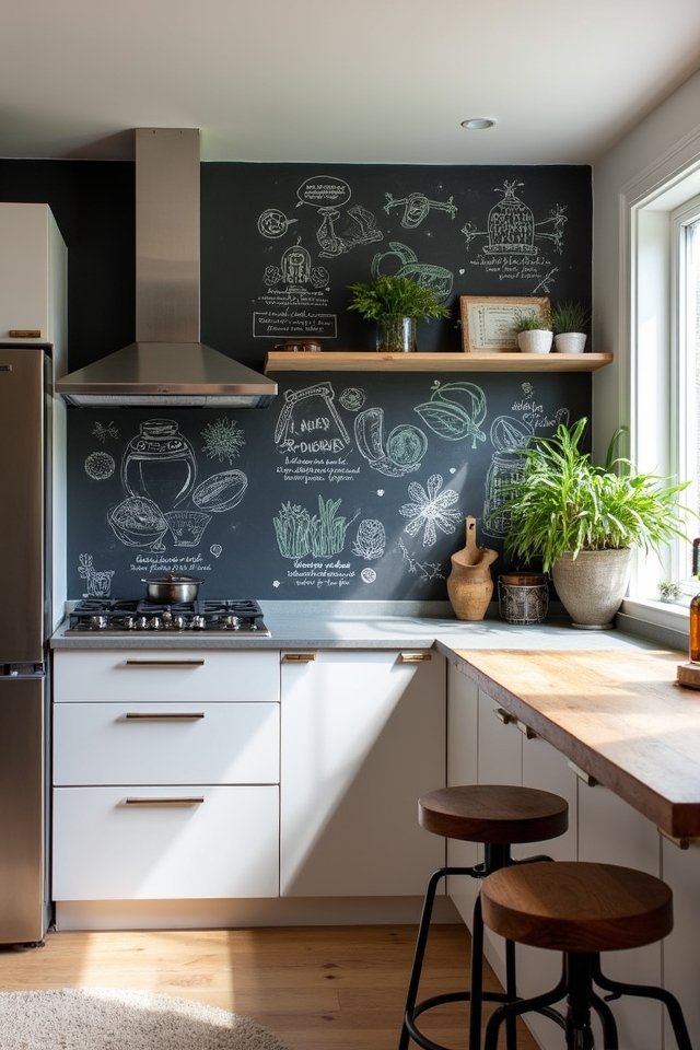 chalkboard paint kitchen creativity