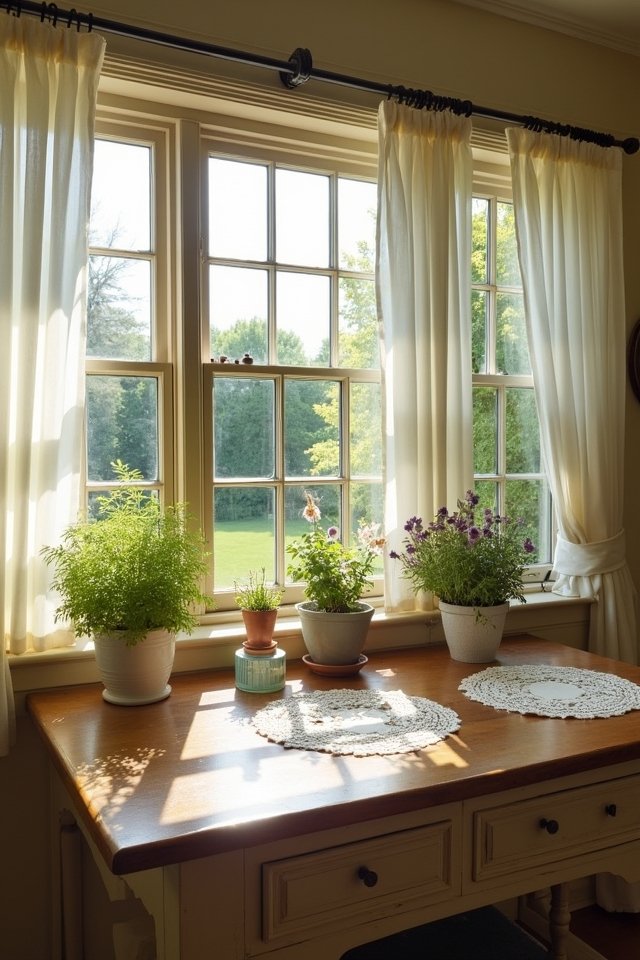 charming airy window treatments