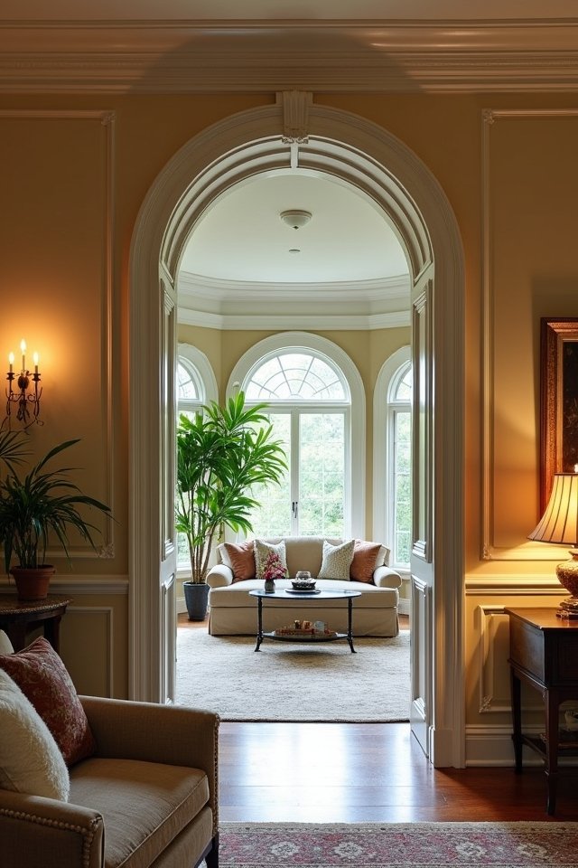 charming arched doorway moulding