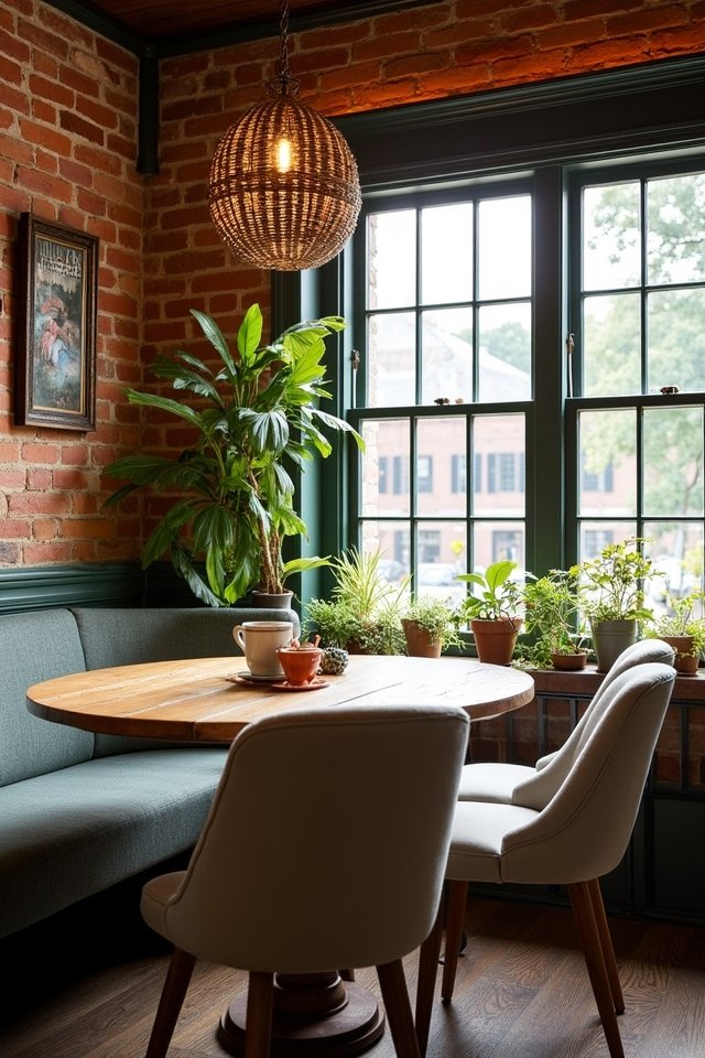 charming brick breakfast nook