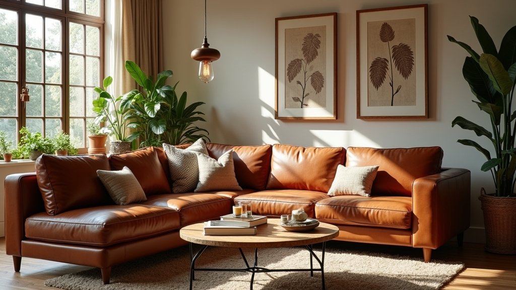 charming brown leather sofas
